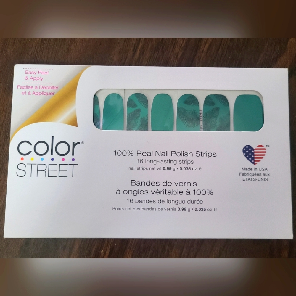 Better Late than Feather- Color street nail strips
